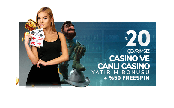 %20 Çevrimsiz Casino ve Canlı Casino Yatırım Bonusu + %50 FreeSpin