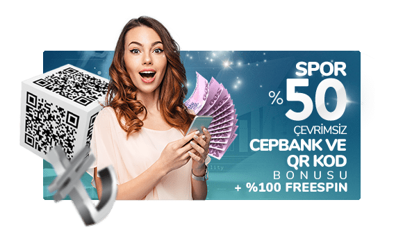 %50 Çevrimsiz Cepbank QR Bonusu + %100 FreeSpin